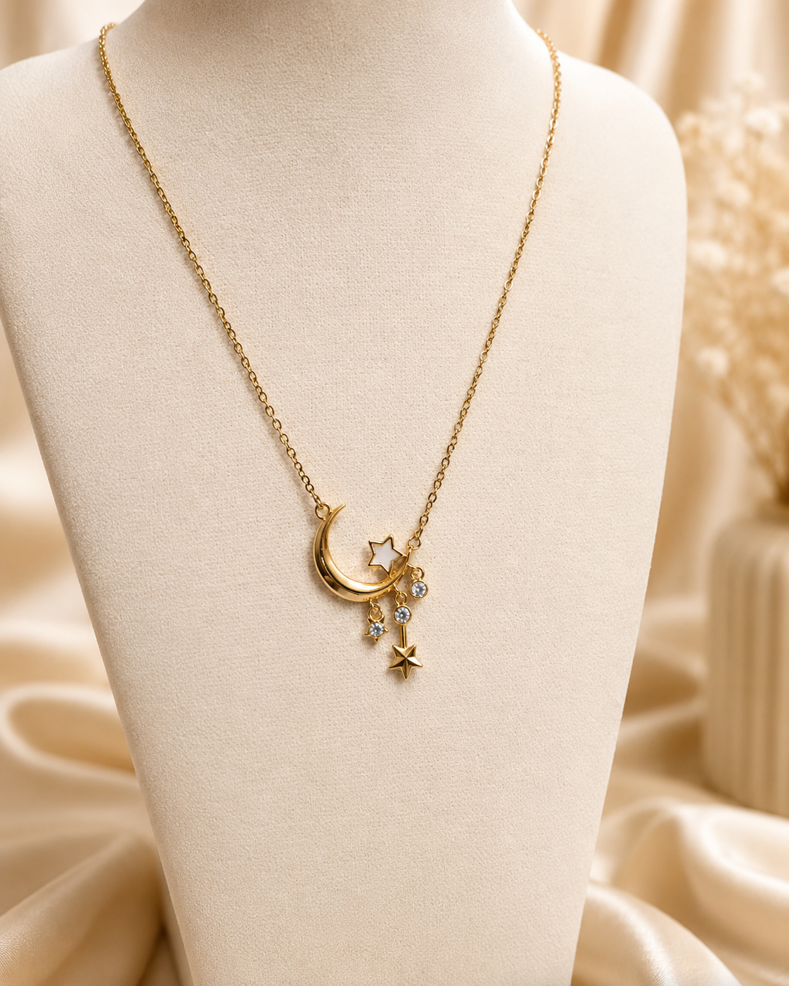 Cadena luna y estrellas